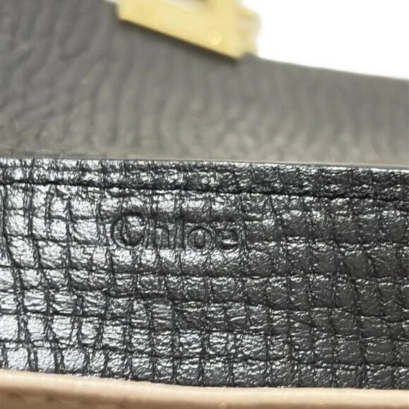 Auth Chloe Drew - Black Cream Leather Long Wallet - Picture 7 of 7
